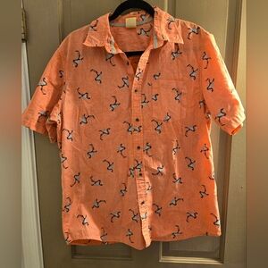 * Rustic Blue size Large flamingo shirt